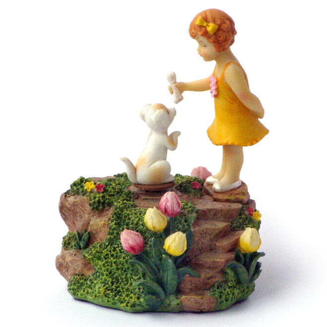 Speeldoos Meisje met Hond