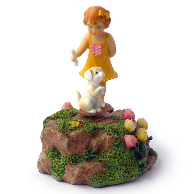 Speeldoos Meisje met Hond