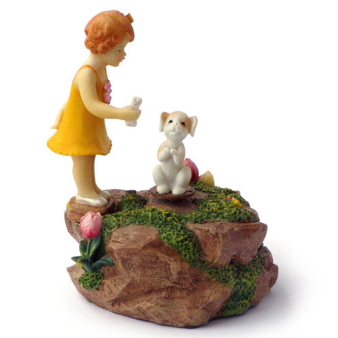 Speeldoos Meisje met Hond