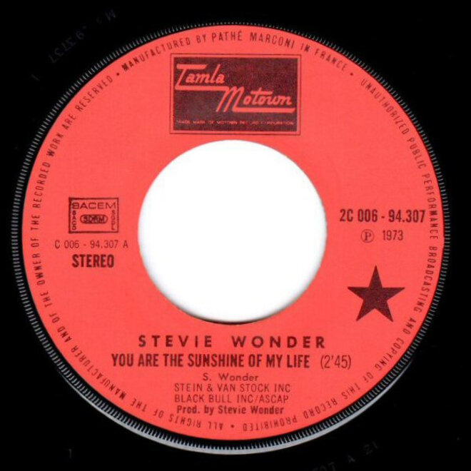 Muziekdoosje met melodie: You Are the Sunshine of My Life (Stevie Wonder)