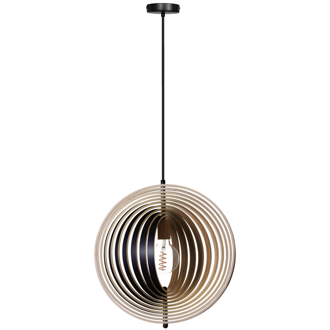 Hanglamp Woody zwart Ø43cm