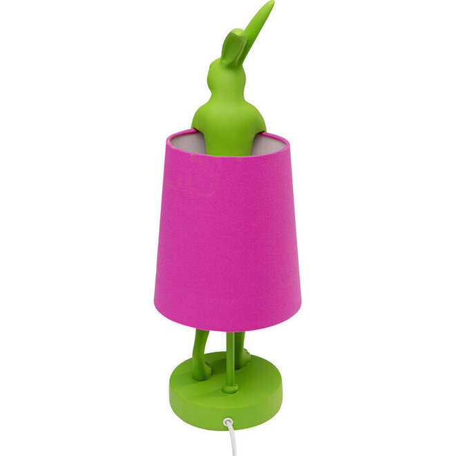 Table Lamp Animal Rabbit Green/Pink H50cm