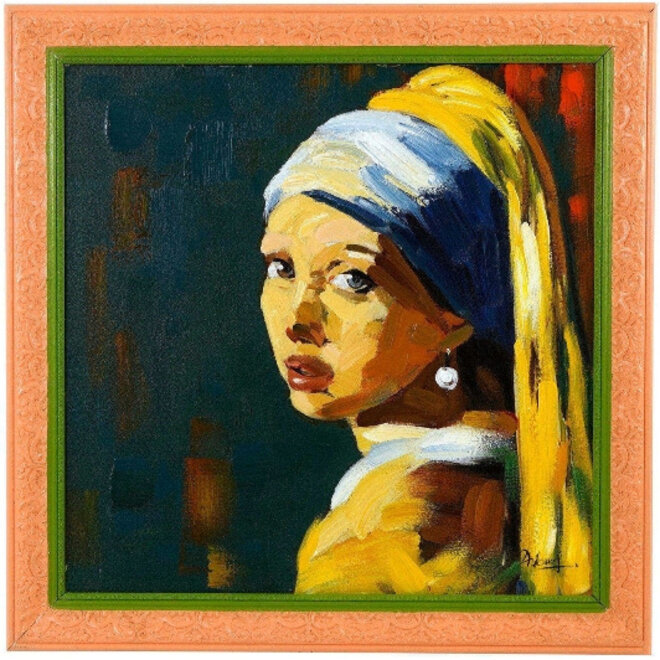 Schilderij Girl with a Pearl Earring 95x95