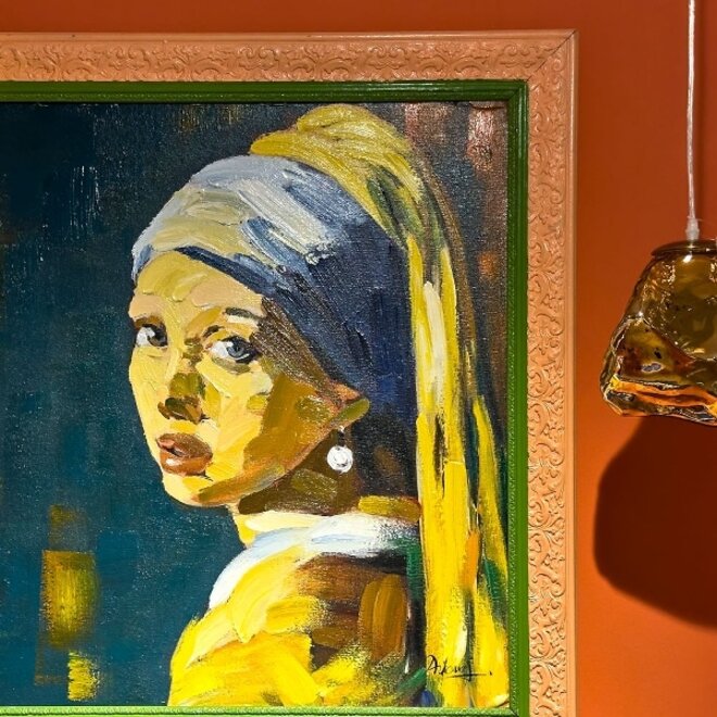Schilderij Girl with a Pearl Earring 95x95