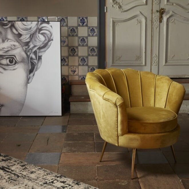Armchair Audrey, mustard yellow