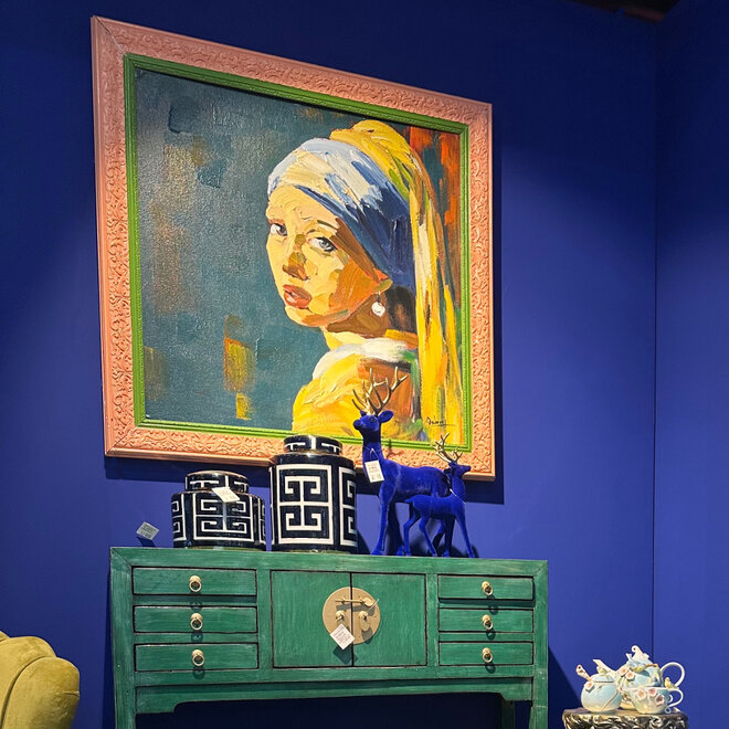 Schilderij Girl with a Pearl Earring 95x95