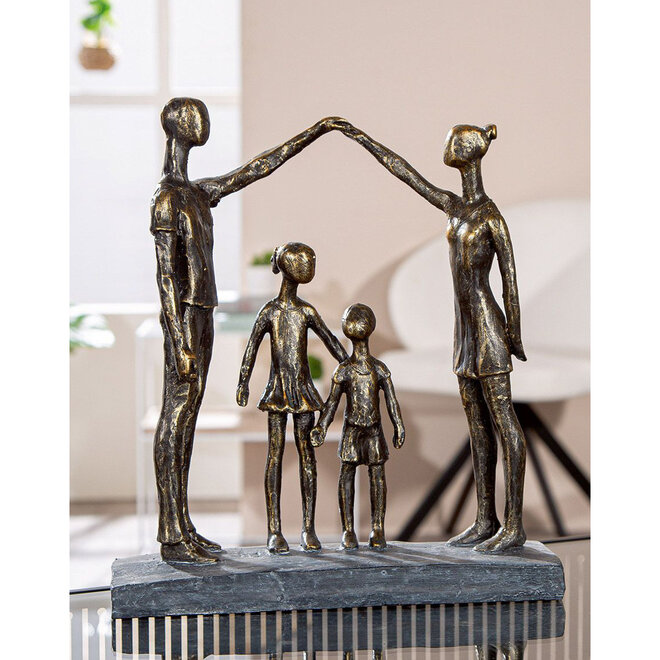 Figuur 'Protective Hands', polyresin, antique bronze finish, H30cm