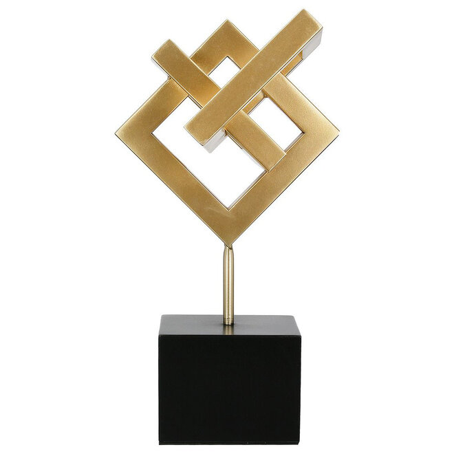 Geometrisch Figuur 'Connect', goudkleurig metaal, H40cm