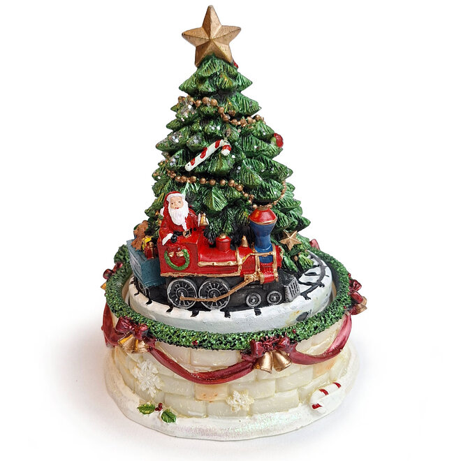 Speeldoos Kerstboom met Trein