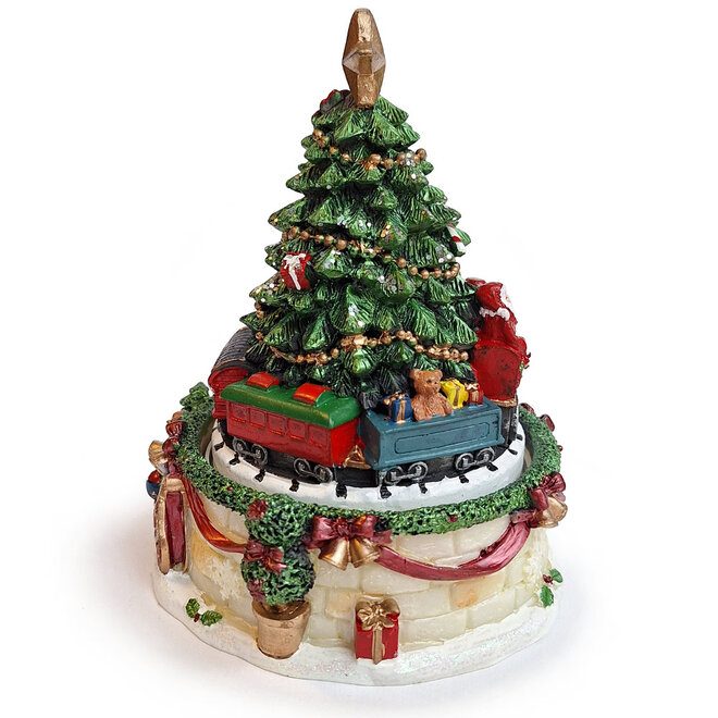 Speeldoos Kerstboom met Trein