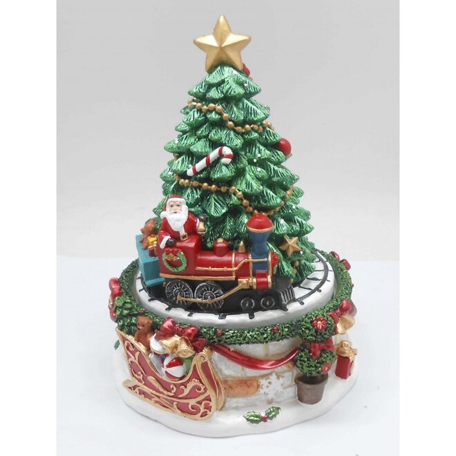 Speeldoos Kerstboom met Trein