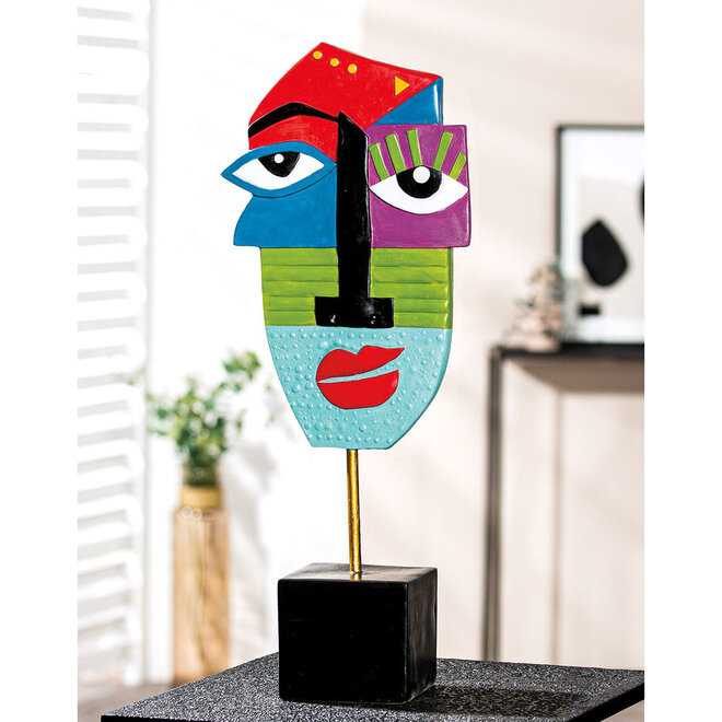 Sculptuur Gezicht 'Mondriaan', H52cm