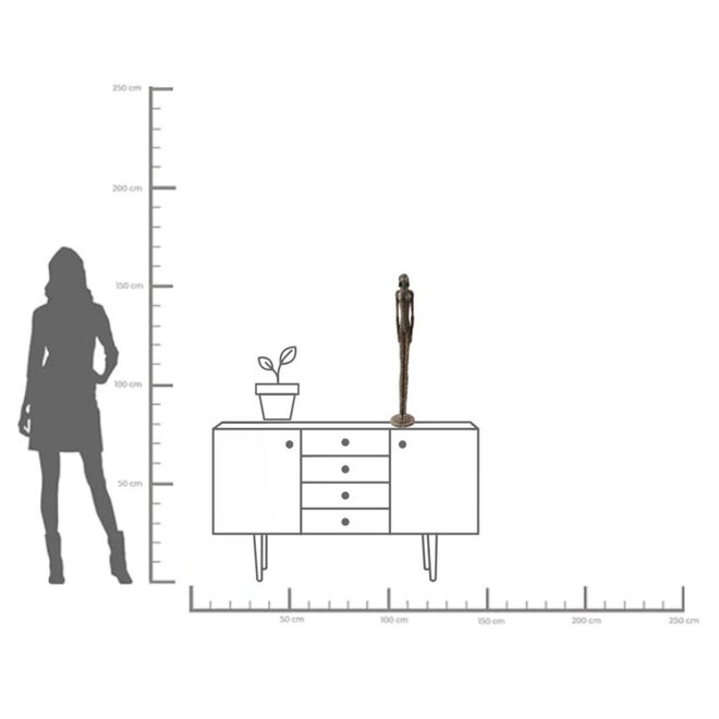 Deco Art Lady, staand H78cm