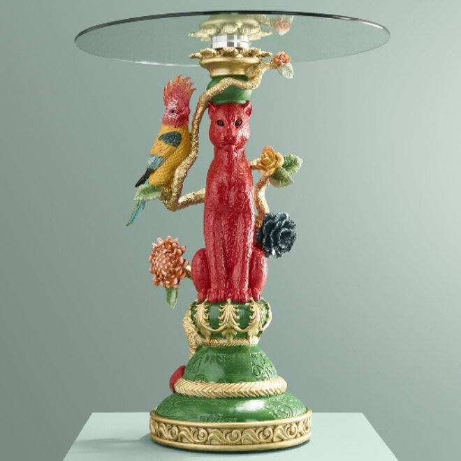 Side Table Leopard, multicolor H51 cm