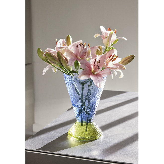Glazen Vaas Abyss Blauw, H29cm
