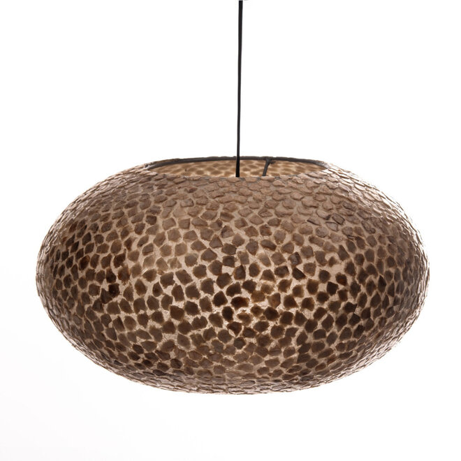 Villaflor schelpenlamp - Wangi Gold - hanglamp - open UFO - Ø 40 cm