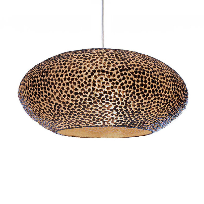 Villaflor schelpenlamp - Wangi Gold - hanglamp - open UFO - Ø 60 cm
