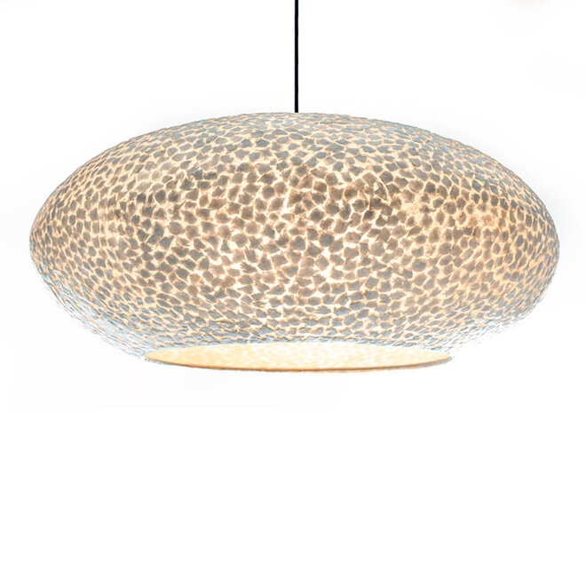 Villaflor schelpenlamp - Wangi White - hanglamp - open UFO - Ø 60 cm