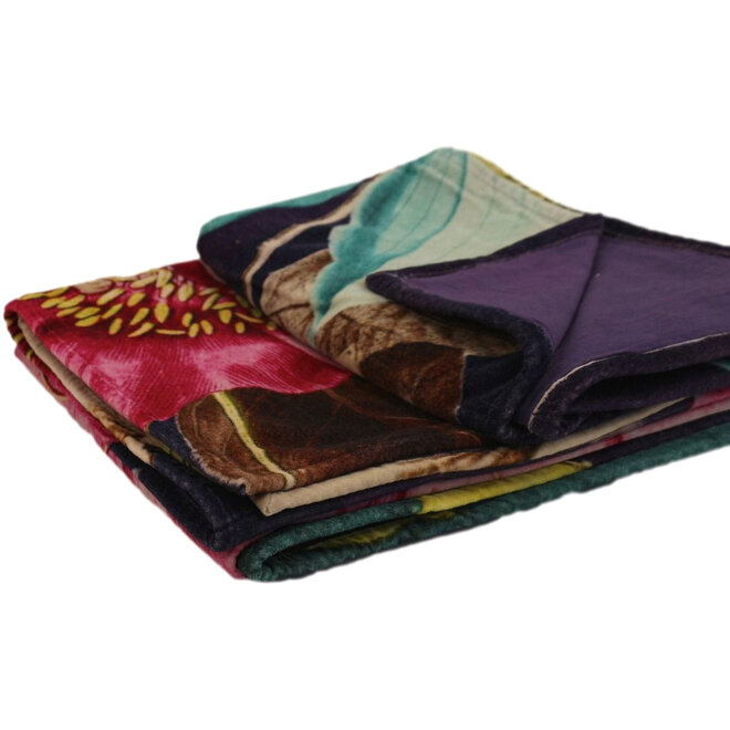 Plaid Purple Flowers Classico 130x150 cm