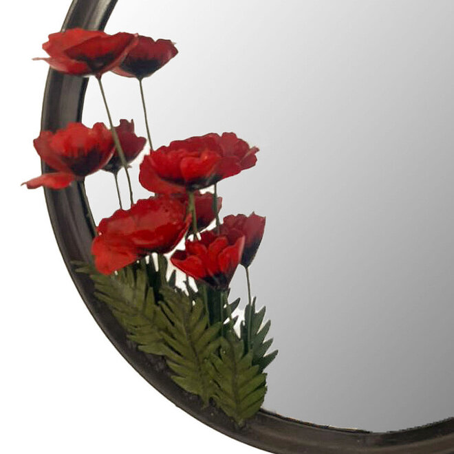 Metalen Spiegel Klaprozen Ø58cm