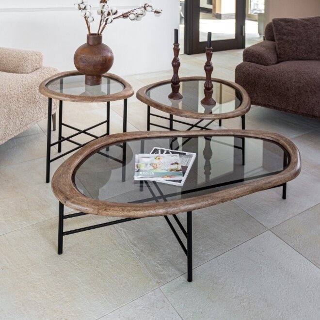 Salontafel Vitrum middel L81cm