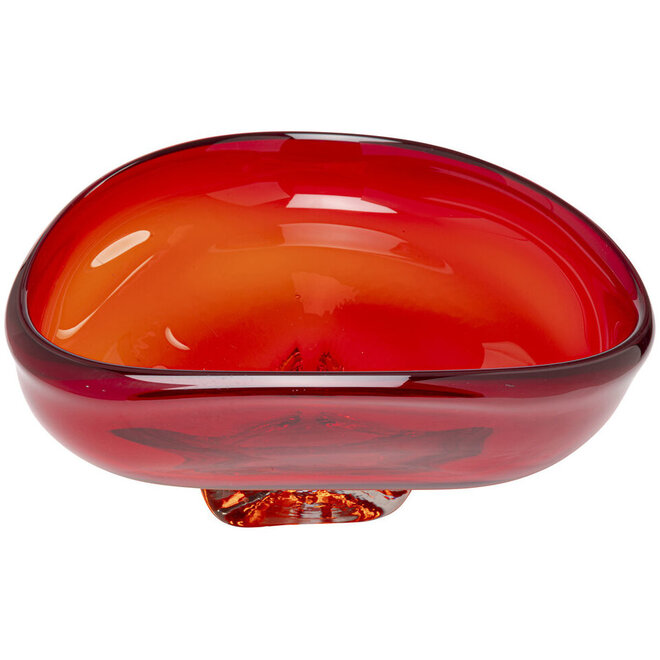 Glazen Schaal Salute rood Ø34cm