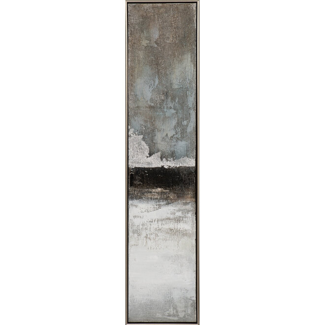 Canvas schilderij Slim Facets of Grey and Silver  29x129