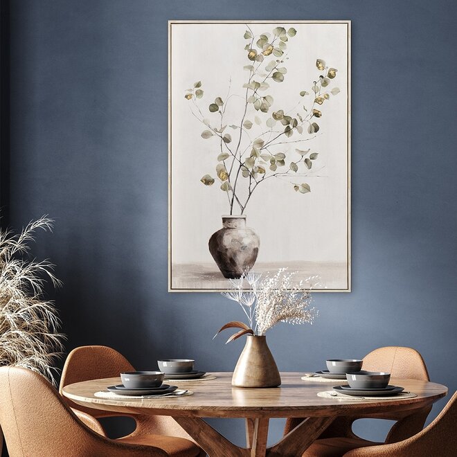 Canvas schilderij Soft Golden Green Left 60x90