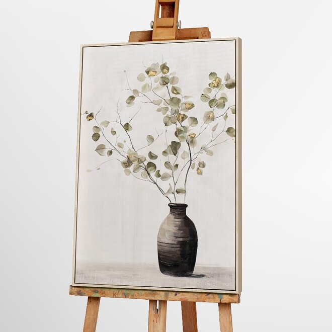 Canvas schilderij Soft Golden Green Right 60x90