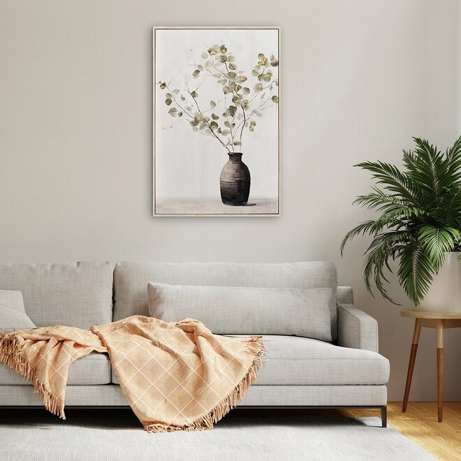 Canvas schilderij Soft Golden Green Right 60x90