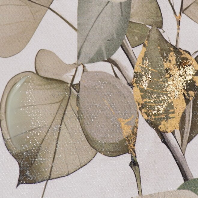 Canvas schilderij Soft Golden Green Right 60x90