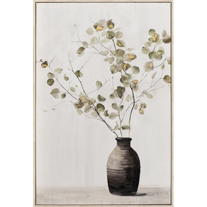 Canvas schilderij Soft Golden Green Right 60x90