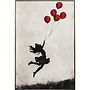 Canvas schilderij Jumping Balloon Girl 60x90