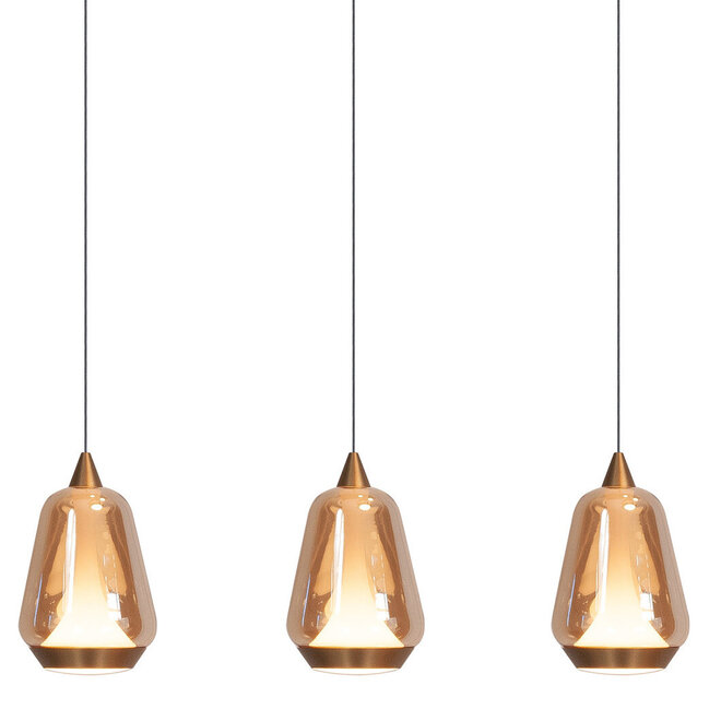 Hanglamp Tromba, 5 lichts, aan balk L110 cm, hoogte instelbaar