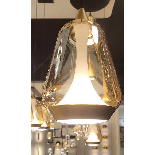 Hanglamp Tromba, 5 lichts, aan balk L110 cm, hoogte instelbaar