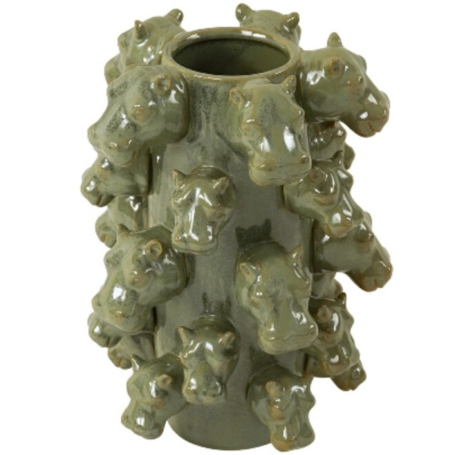 Vaas Patty Nijlpaard Turquoise H43cm