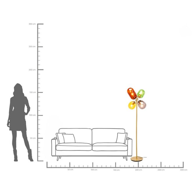 Vloerlamp Balloon Dance 160cm