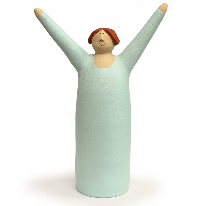 Vrolijke Vrouw, Freudenmädchen, arctisch Keramiek H27cm