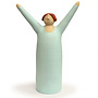 Vrolijke Vrouw, Freudenmädchen, Keramiek arctisch H27cm