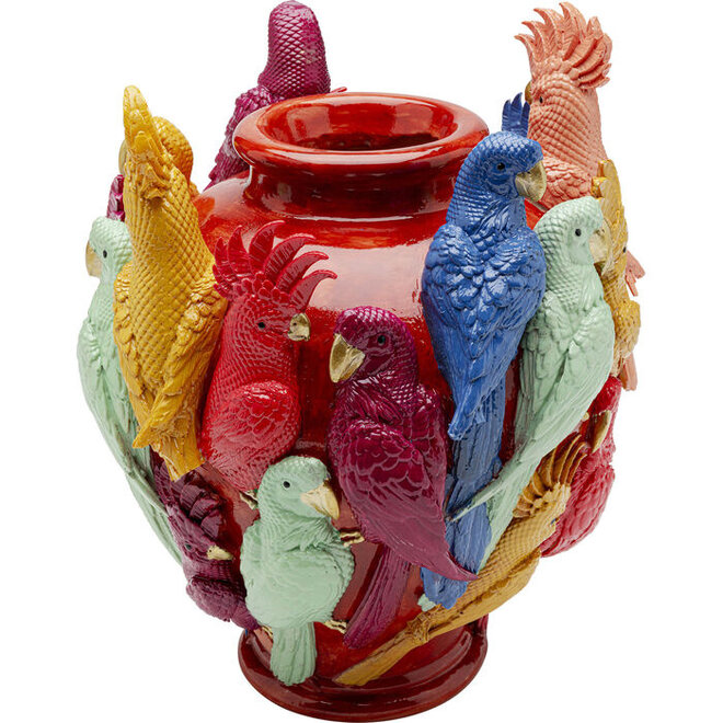 Vaas Vogels Kleurrijk Gossip H35cm