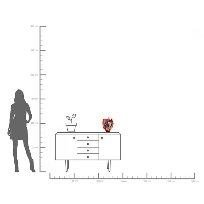 Vaas Vogels Kleurrijk Gossip H35cm