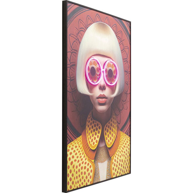 Schilderij LED-verlichting Fashion Lady "L" 80x120