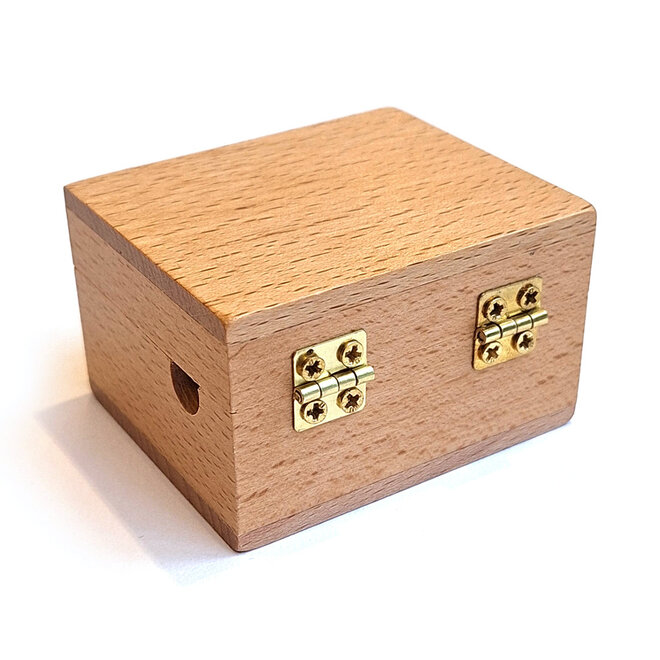 Blanco houten kistje voor Muziekdoosje