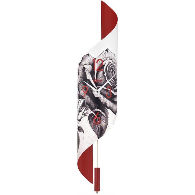Wandklok Gedraaid Roos  67cm