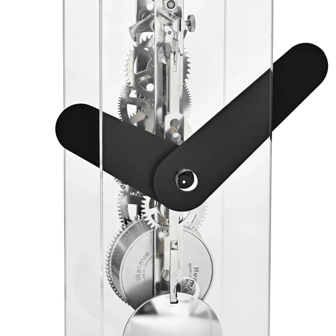 Tafelklok Acryl Zilver Zwart  23cm