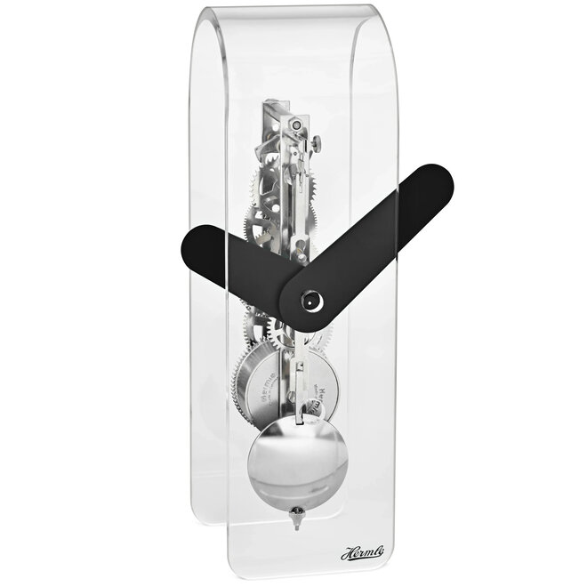 Tafelklok Acryl Zilver Zwart  23cm