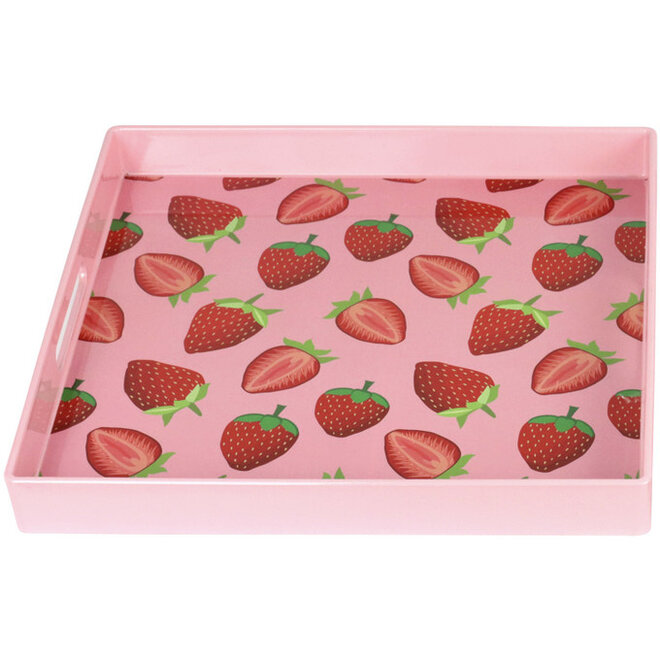 Dienblad Aardbei Roze 35cm