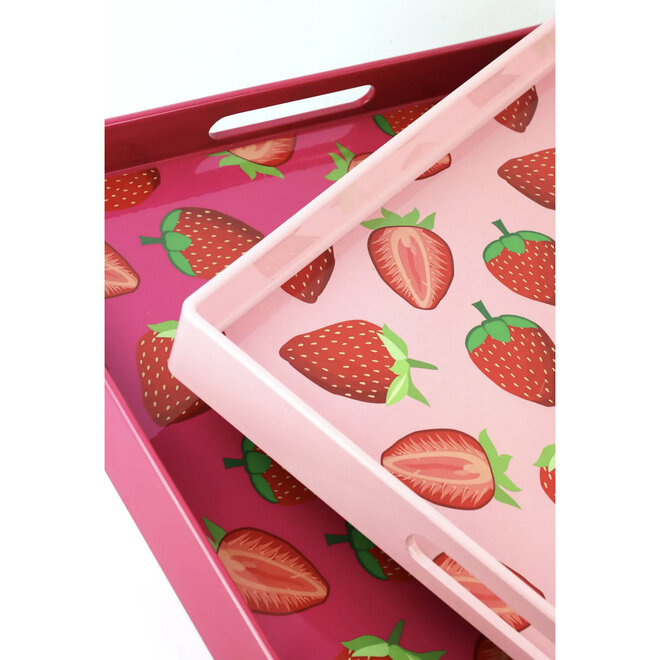 Dienblad Aardbei Roze 35cm