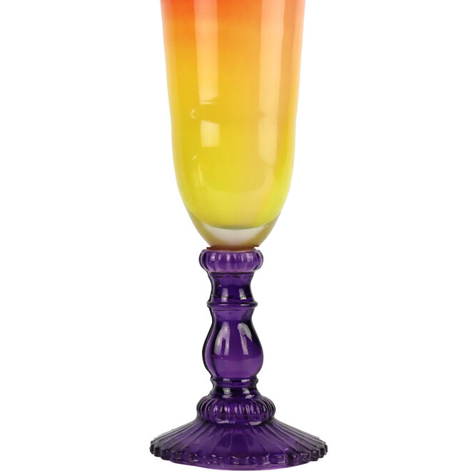 Kelkglas Vaas Bloom Rood Geel Paars H42cm