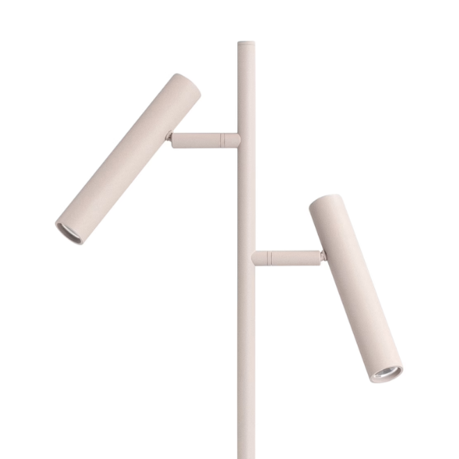 Vloerlamp Piero Zand, dubbel lichts, 141cm